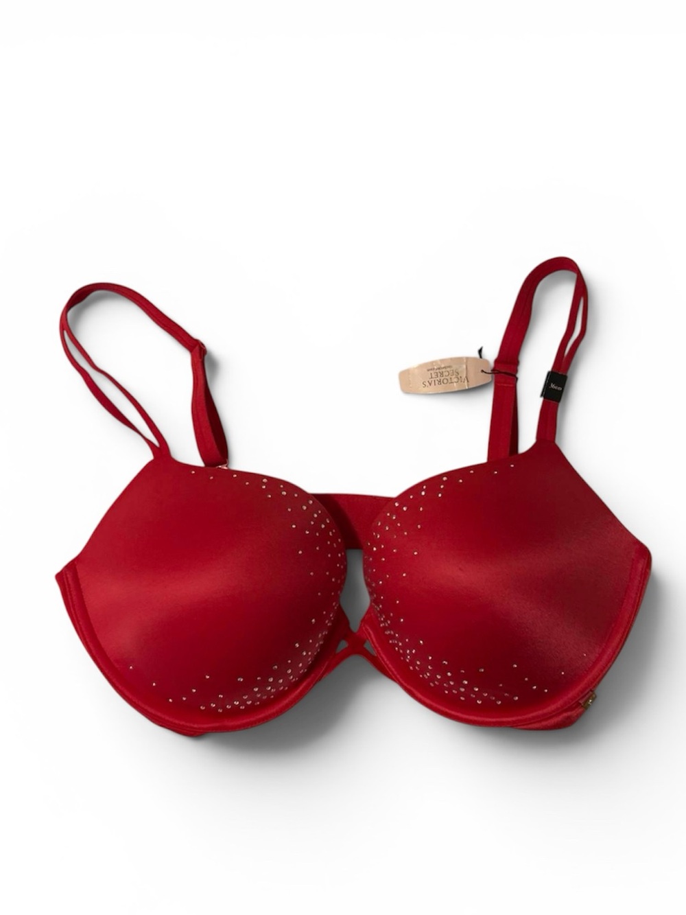 Victoria’s Secret Very Sexy Red Rhinestone Underwire Push Up Bra 36DD (NWT)